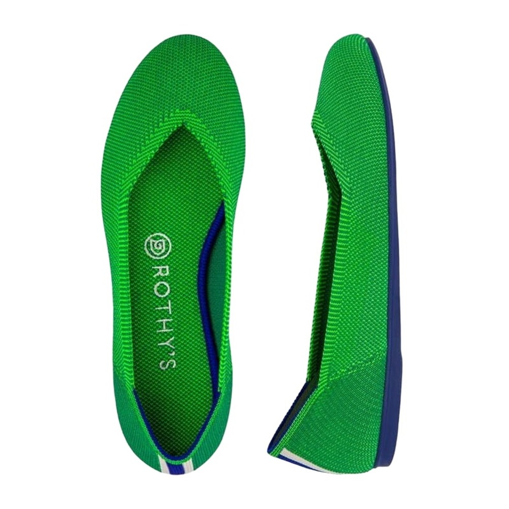 Rothy's The Flat Jelly Bean‎ Green RARE Women's Size 6.5 Limited Edition
